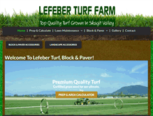 Tablet Screenshot of lefeberturf.com
